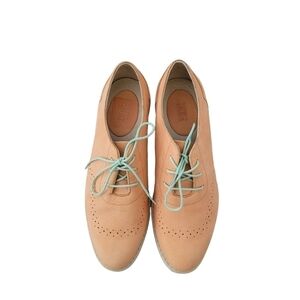 Wolverine 1883 Oxford Brogues Nubuck Leather Lace Up Pale Orangey Peach Colour